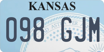 KS license plate 098GJM