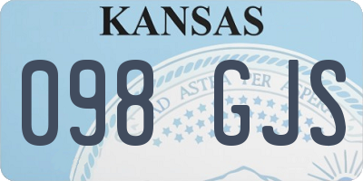 KS license plate 098GJS