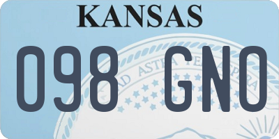 KS license plate 098GNO