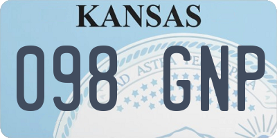 KS license plate 098GNP