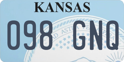 KS license plate 098GNQ