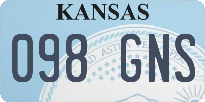 KS license plate 098GNS
