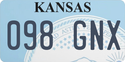 KS license plate 098GNX