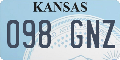 KS license plate 098GNZ