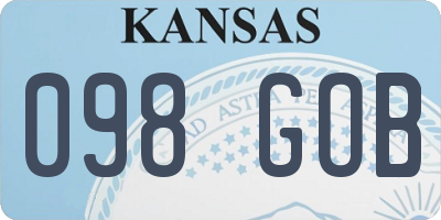 KS license plate 098GOB