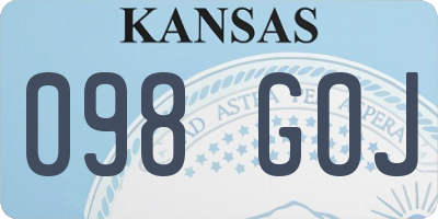 KS license plate 098GOJ