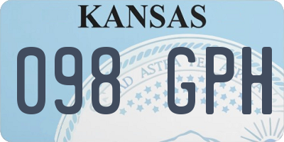 KS license plate 098GPH
