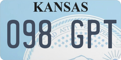 KS license plate 098GPT