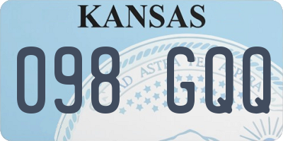 KS license plate 098GQQ