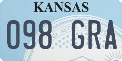 KS license plate 098GRA