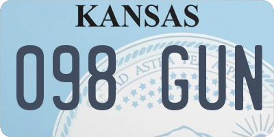 KS license plate 098GUN