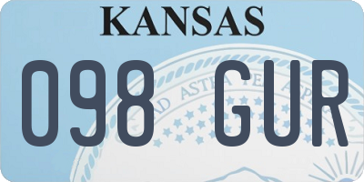 KS license plate 098GUR