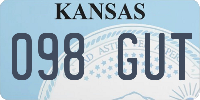 KS license plate 098GUT