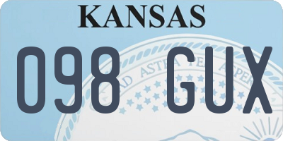 KS license plate 098GUX