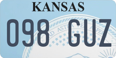 KS license plate 098GUZ