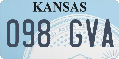 KS license plate 098GVA