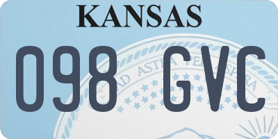 KS license plate 098GVC