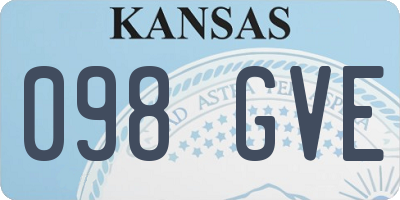 KS license plate 098GVE