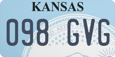 KS license plate 098GVG