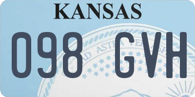KS license plate 098GVH