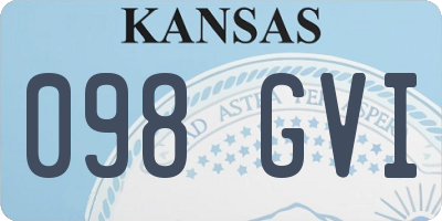 KS license plate 098GVI