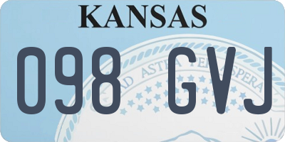 KS license plate 098GVJ