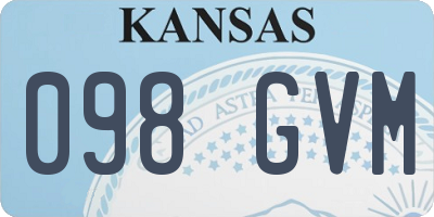 KS license plate 098GVM