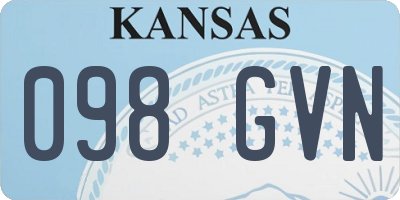 KS license plate 098GVN