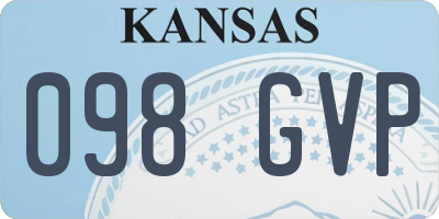 KS license plate 098GVP