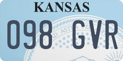 KS license plate 098GVR