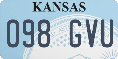 KS license plate 098GVU