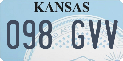 KS license plate 098GVV