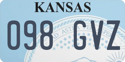 KS license plate 098GVZ