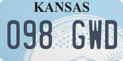 KS license plate 098GWD