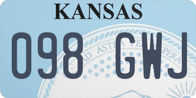 KS license plate 098GWJ