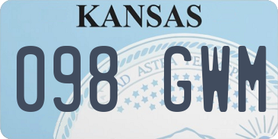 KS license plate 098GWM