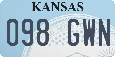 KS license plate 098GWN