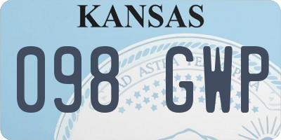 KS license plate 098GWP