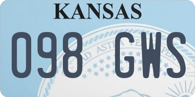 KS license plate 098GWS