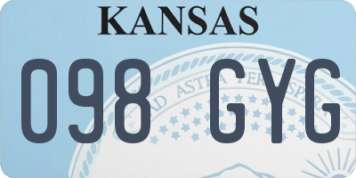 KS license plate 098GYG