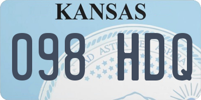 KS license plate 098HDQ