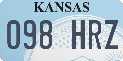 KS license plate 098HRZ