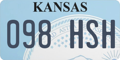 KS license plate 098HSH