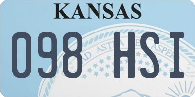 KS license plate 098HSI