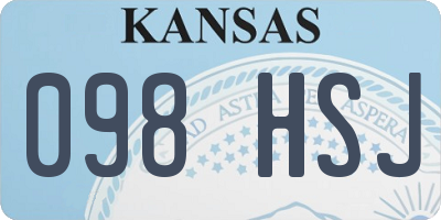 KS license plate 098HSJ