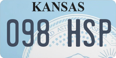 KS license plate 098HSP