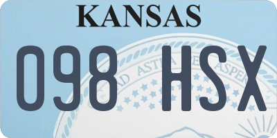 KS license plate 098HSX