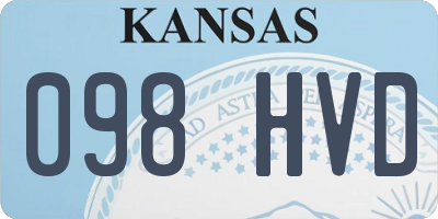 KS license plate 098HVD