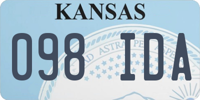 KS license plate 098IDA
