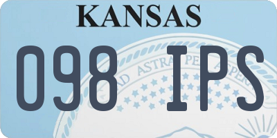 KS license plate 098IPS